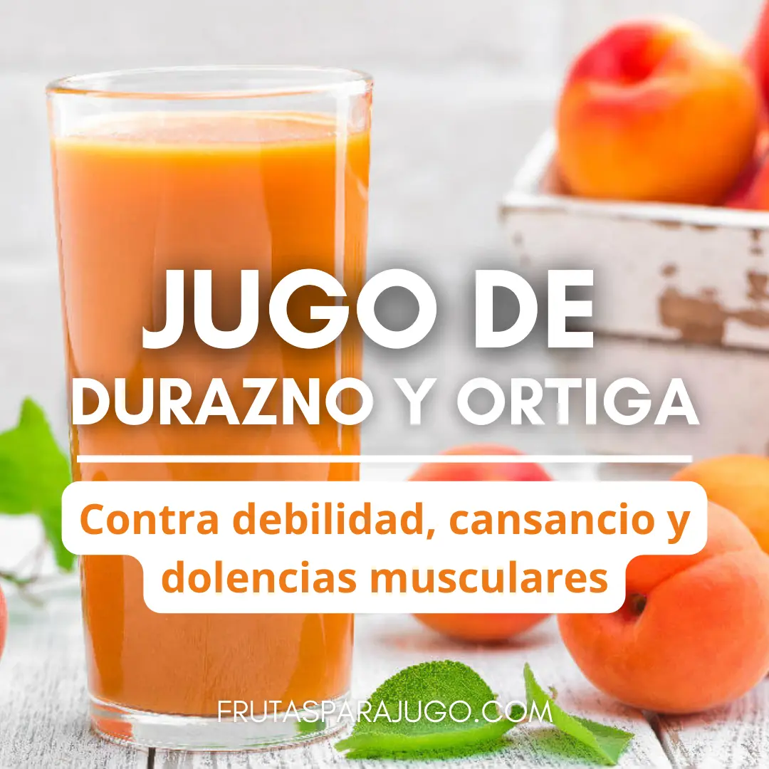Jugo combinado de durazno y ortiga