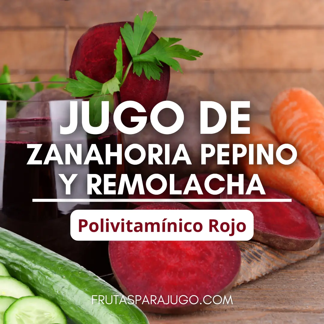 Jugo de zanahoria pepino y remolacha