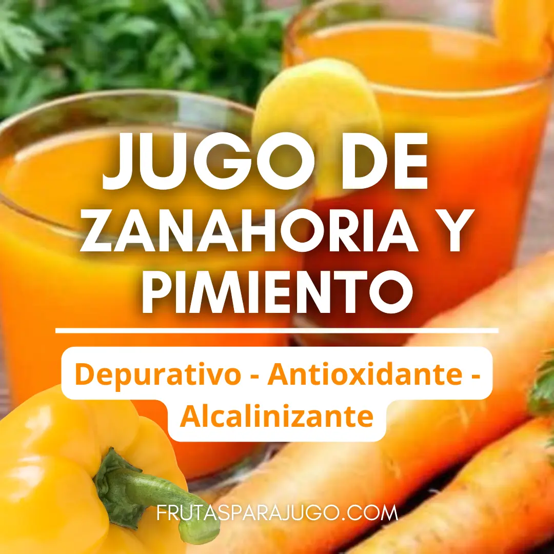 Jugo natural de zanahoria y pimiento verde