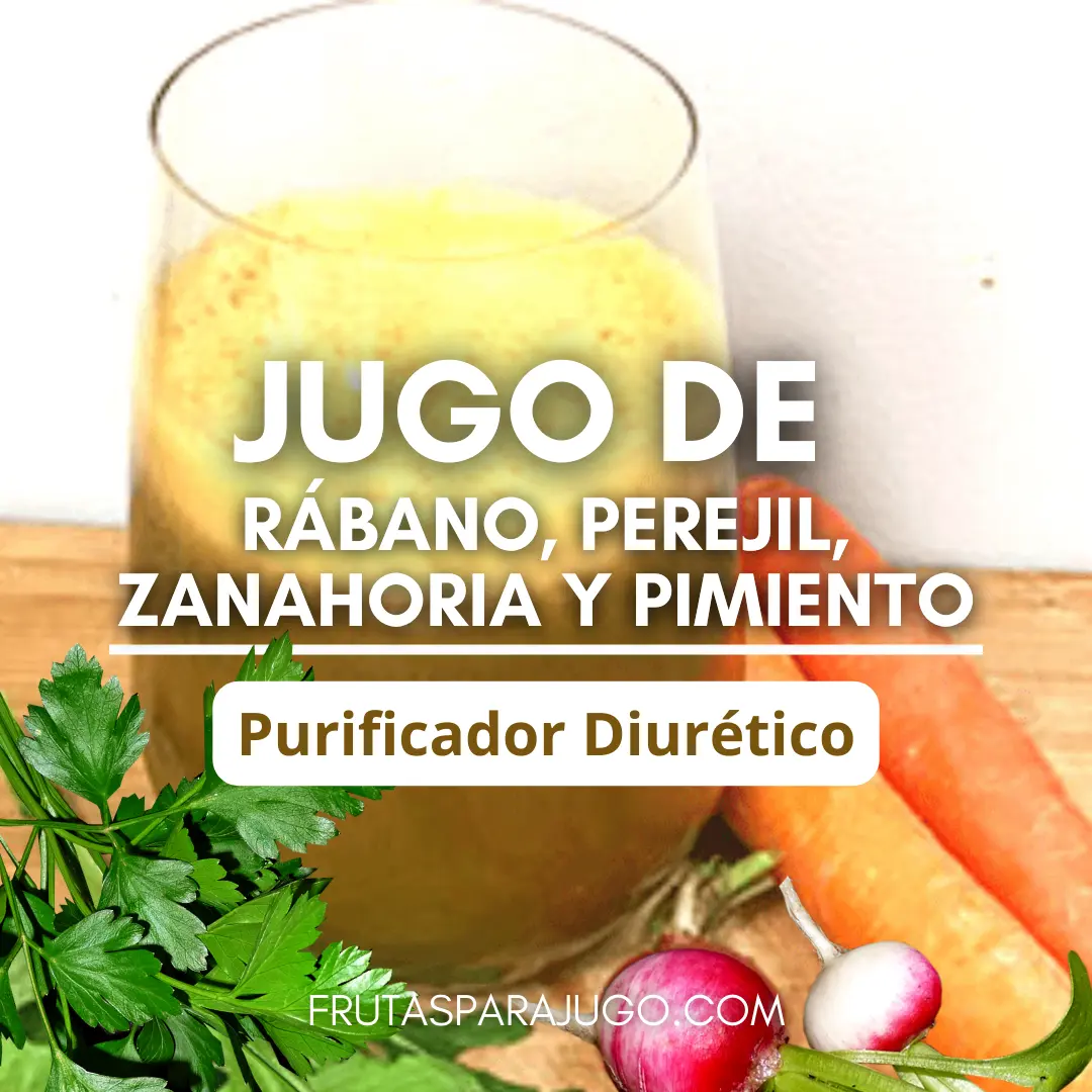 jugo de rábano perejil zanahoria y pimiento
