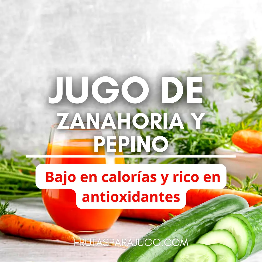 Jugo de zanahoria y pepino