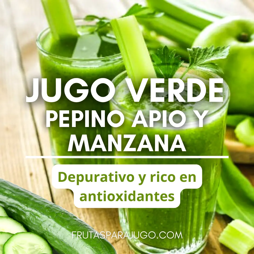 Jugo verde con pepino apio y manzana